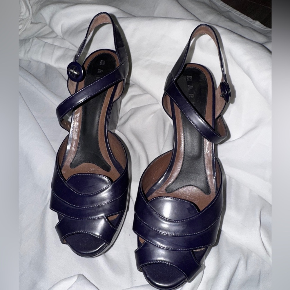 Marni wedge eggplant purple
